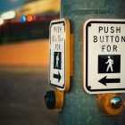 push button traffic signage
